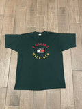Vintage 90s Tommy Hilfiger Script Embroidered Bootleg Tee Hoodie, Sweatshirt | FlexRushtees.com