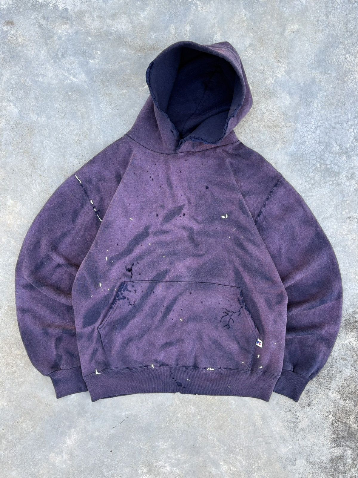 Russell Athletic 90s Vintage Thrashed Faded Russell Athletic Hoodie