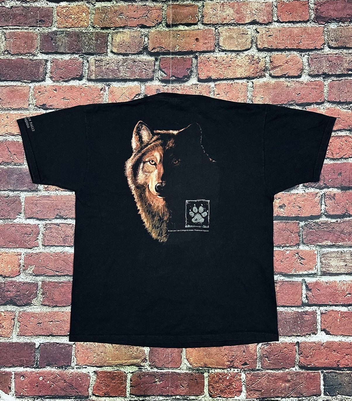 Vintage Y2k John Q Wright Wolf T Shirt Black Water Falls Wv Hoodie, Sweatshirt | FlexRushtees.com