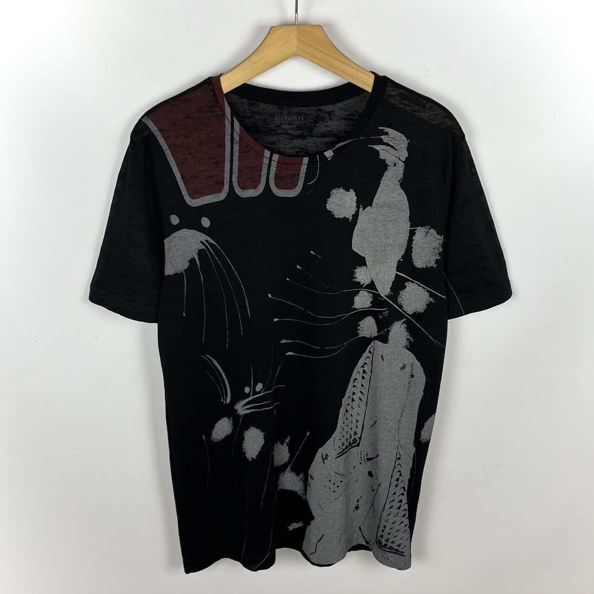 Designer Allsaints Moth All Over Print Tee Hoodie, Sweatshirt | FlexRushtees.com