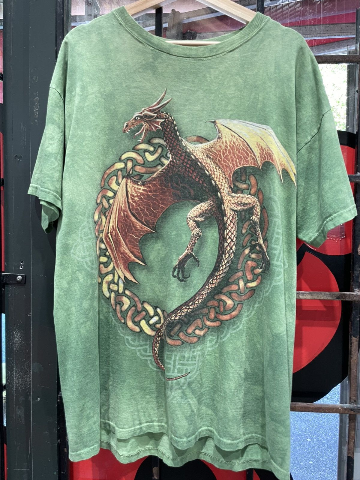 The Mountain Vintage Dragon Celtic Art By The Mountain Graphic Tee