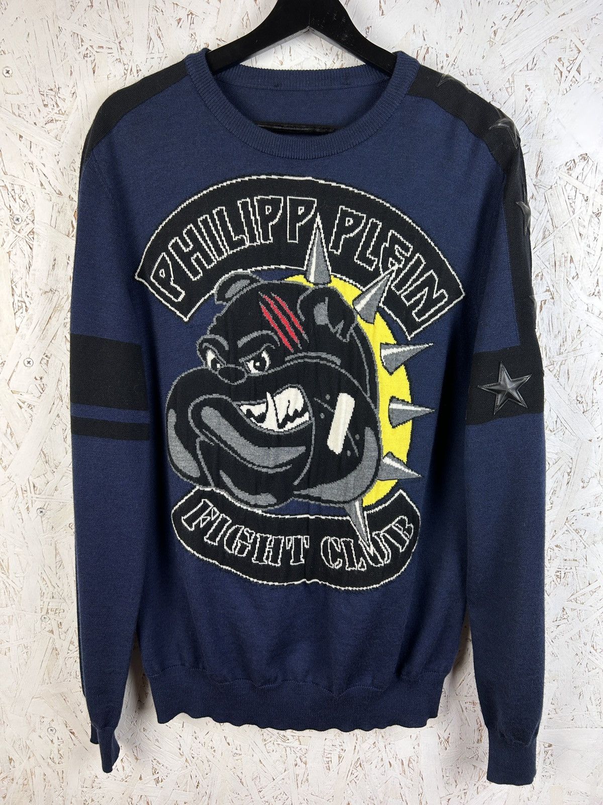 Plein Philipp Plein Fight Club Bulldog Cashmere Wool Sweater