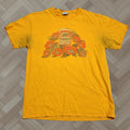 Food Vintage Junk Food Budweiser Floral Shirt Adult Small Yellow Graphic Print Crew Neck Short Hoodie, Sweatshirt
