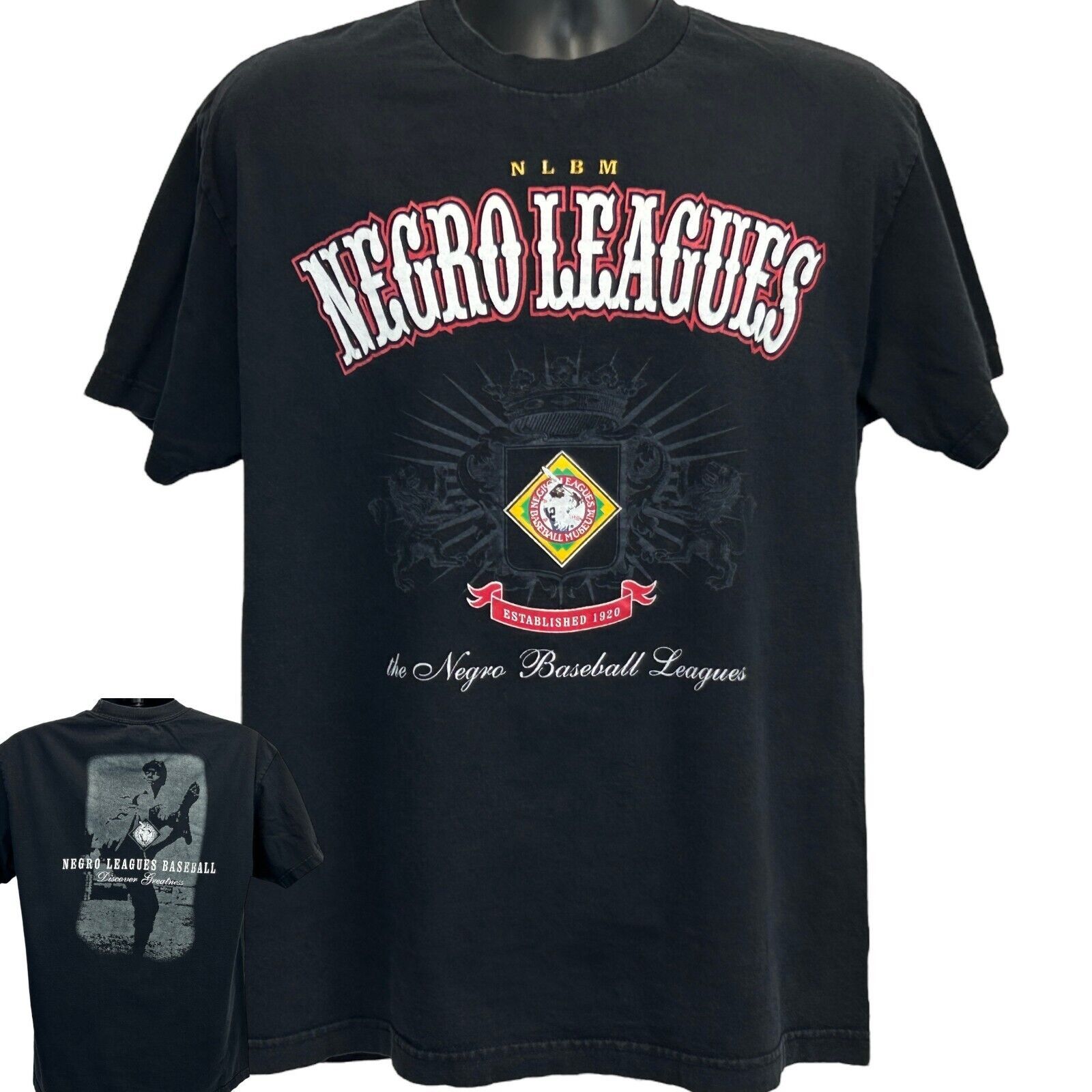 Vintage Y2ks Negro Leagues Baseball Museum T Shirt L Large Hoodie, Sweatshirt | FlexRushtees.com