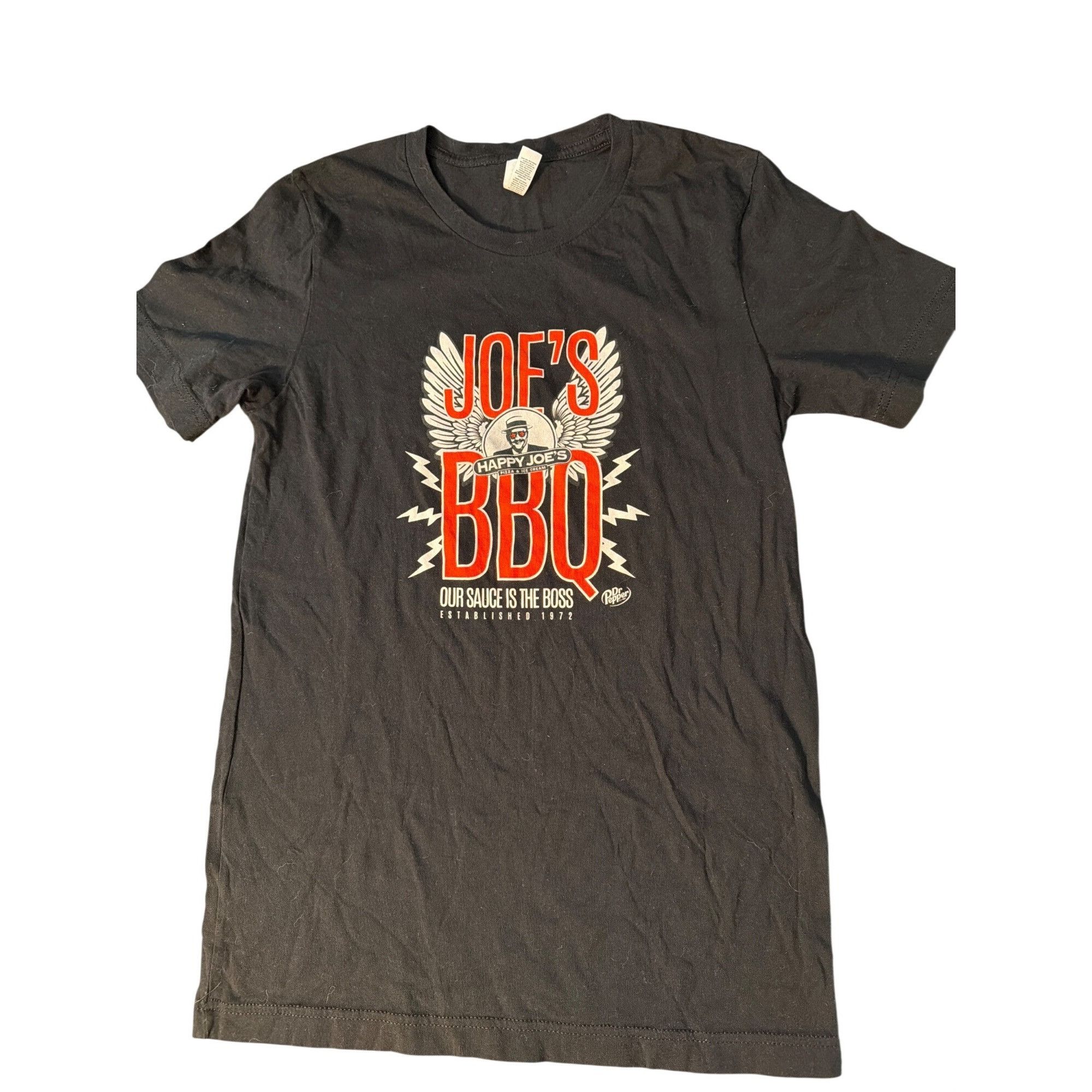 Other Joes Bbq Happy Joes Black T Shirt Graphic Tee Locations Pizz Hoodie, Sweatshirt | FlexRushtees.com