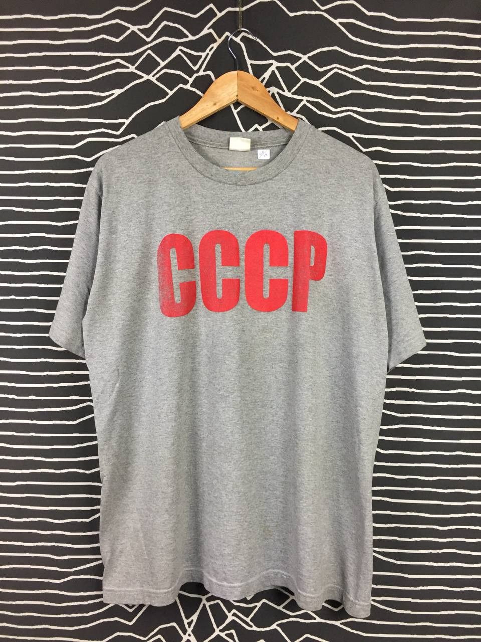 Vintage Vtg Cccp Pop Art Logo Statement Slogan Graphic Tee Hoodie, Sweatshirt | FlexRushtees.com