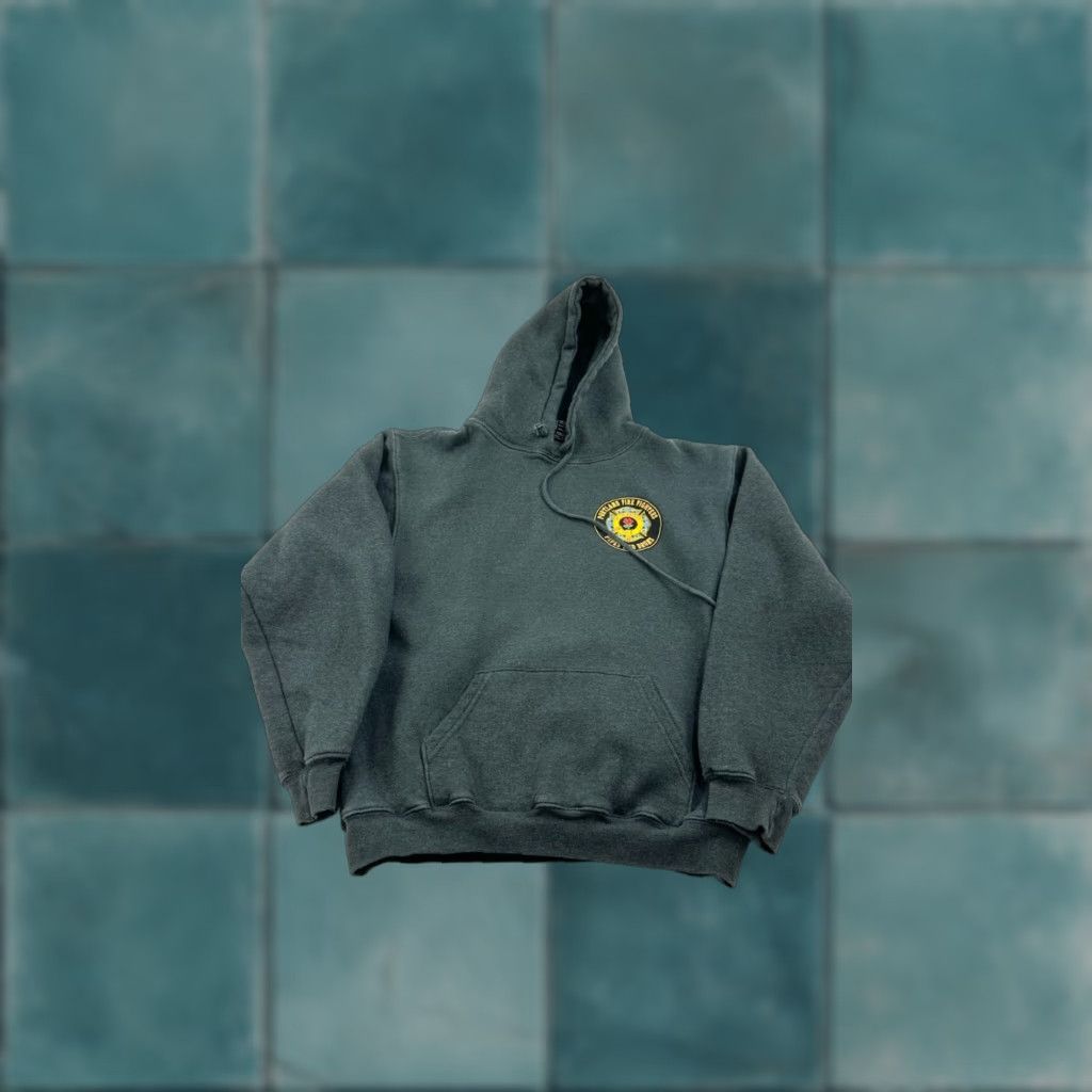 Vintage Bayside Men S Medium Gray Pullover Hoodie Solid Breathable Outdoor Sweatshirt For Fall Winte T-Shirts