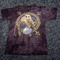 Mountain The Mountain Owl T Shirt Mens Large Purple Fantasy Tie Dye Graphic Tee Pagan Art