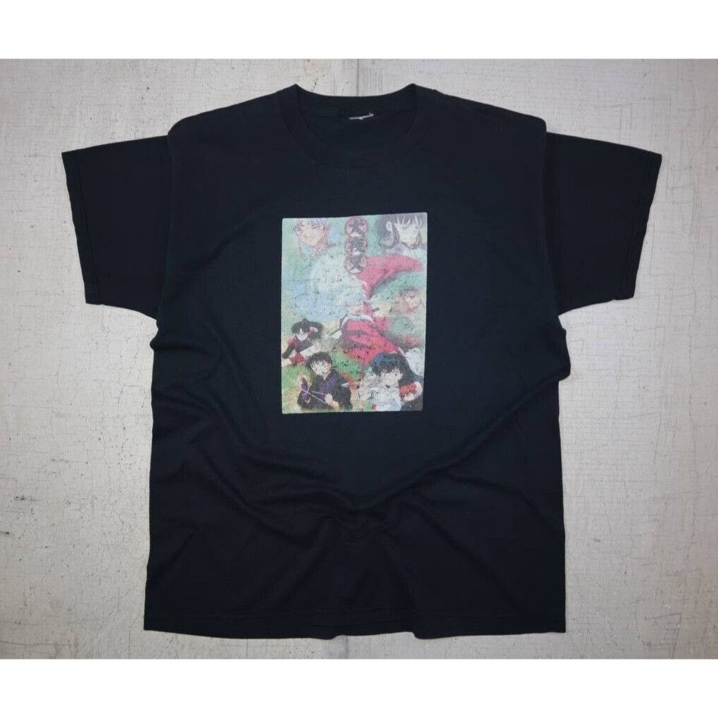Vintage Inuyasha Anime Black T Shirt Size Large Hoodie, Sweatshirt | FlexRushtees.com