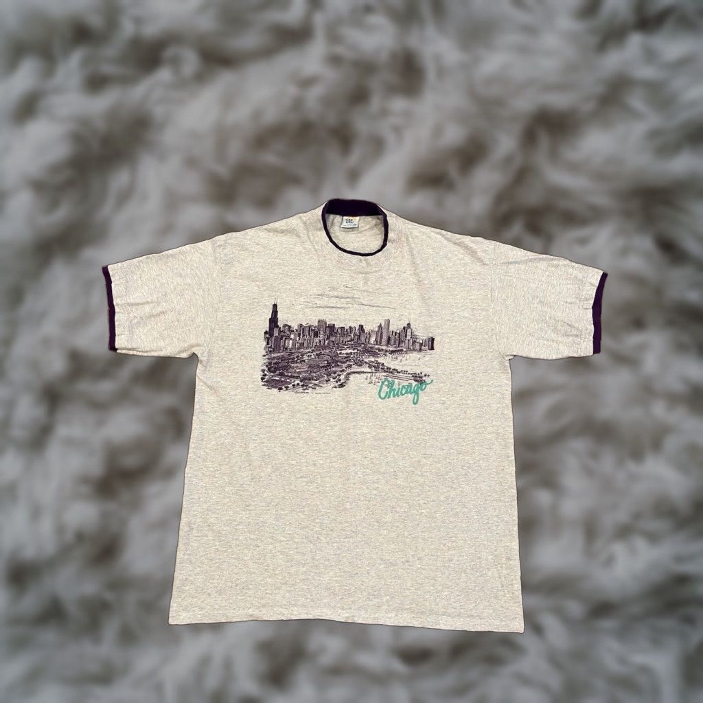 Vintage Cal Cru Chicago Museum Graphic T Shirt Men Xl Made In Usa Hoodie, Sweatshirt | FlexRushtees.com