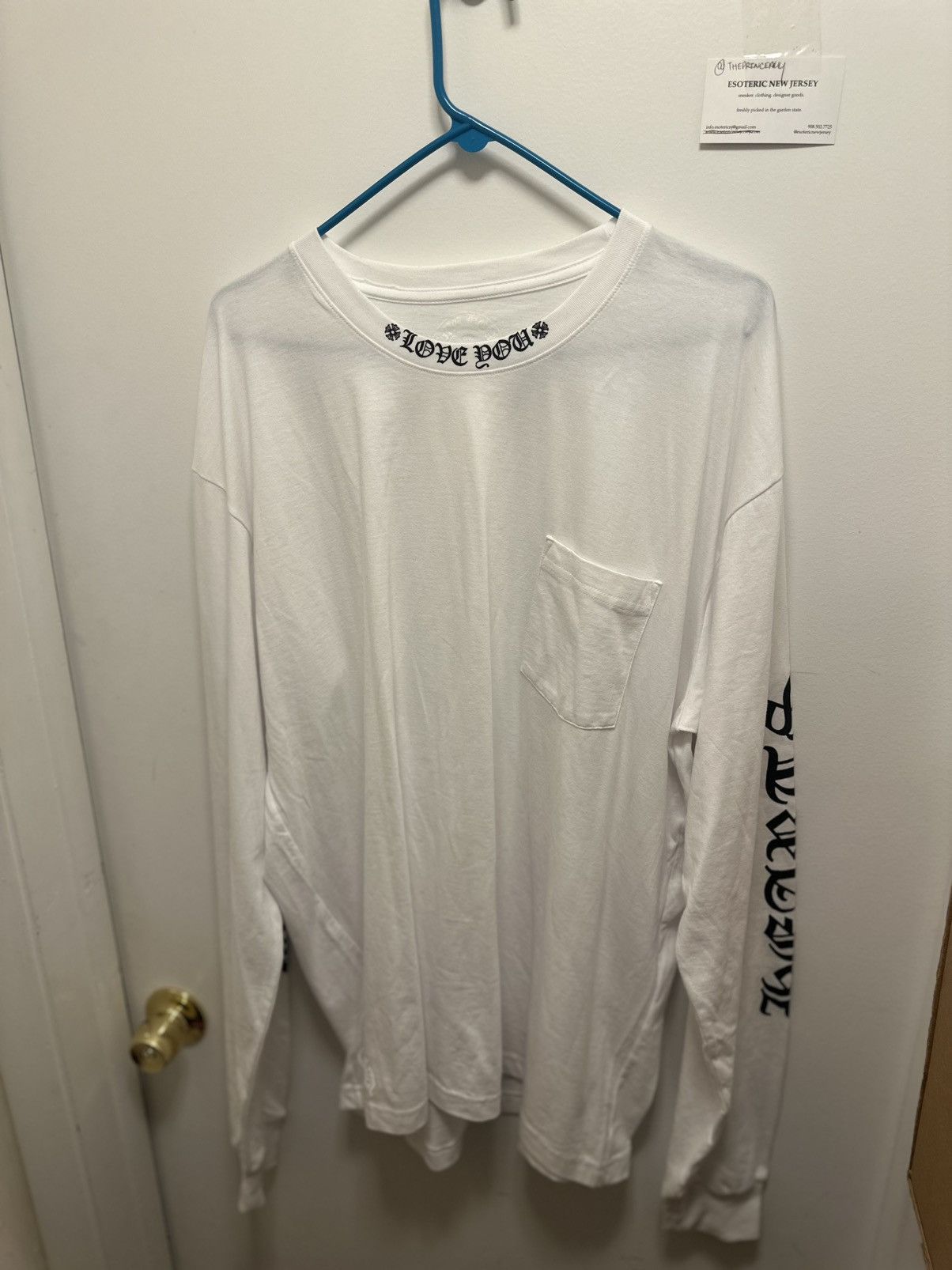 Hearts Chrome Hearts Love You Neck Logo Long Sleeve Tee Xxl