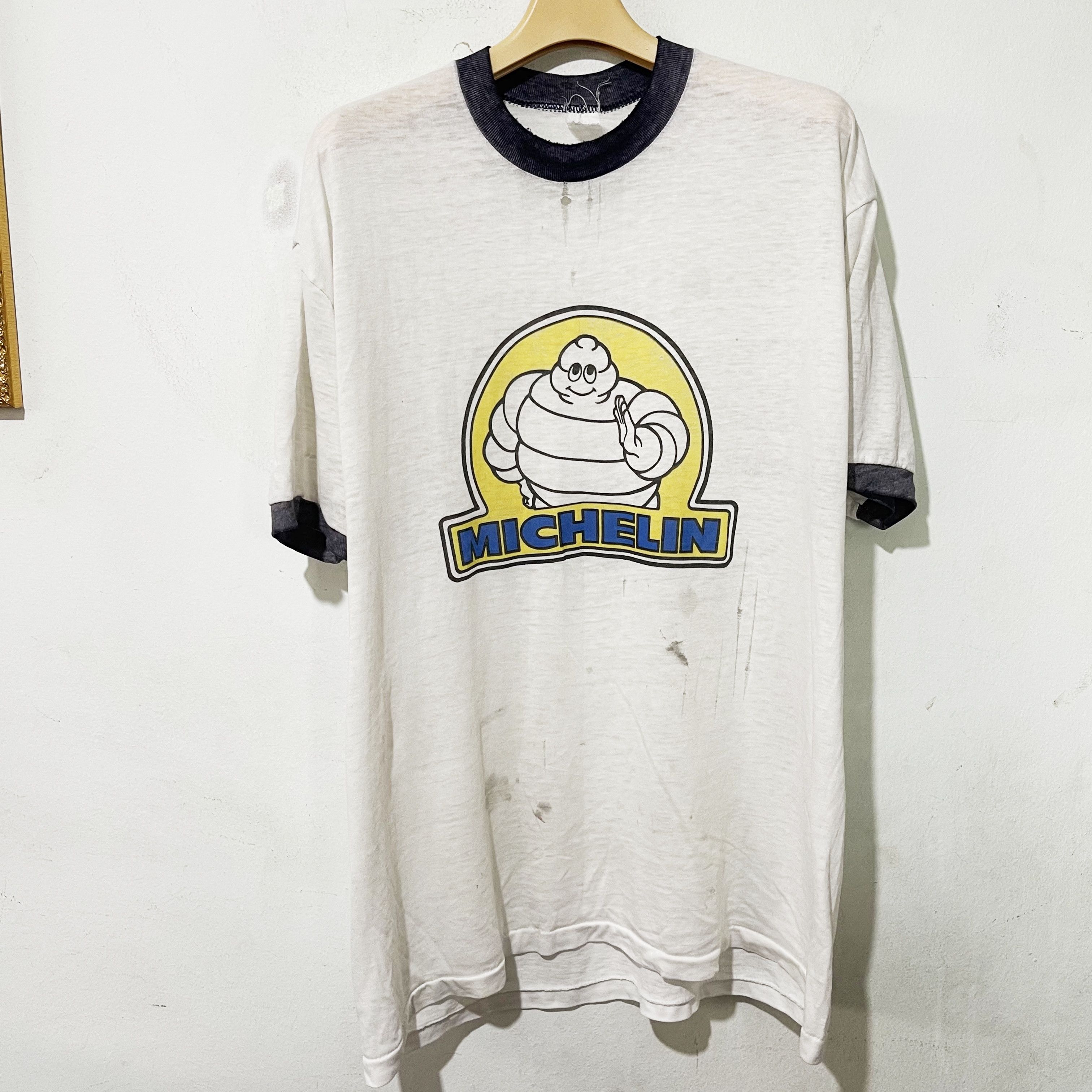Vintage 70s Michelin Man Ringer Tee
