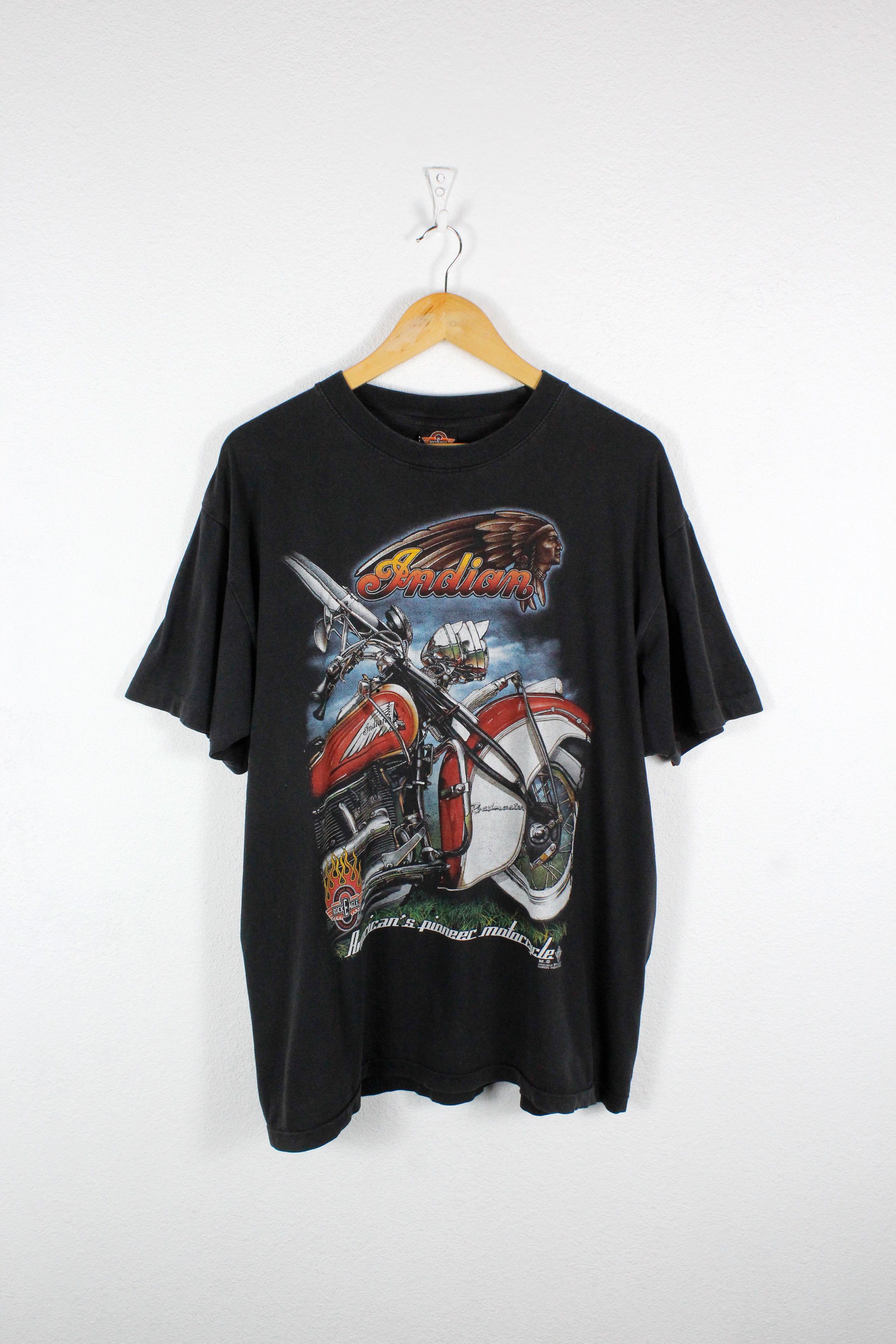 Indian Motorcycle X Vintage Vintage Indian Motorcycles Rock Eagle 3d Emblem T Shirt 90s Hoodie, Sweatshirt | FlexRushtees.com