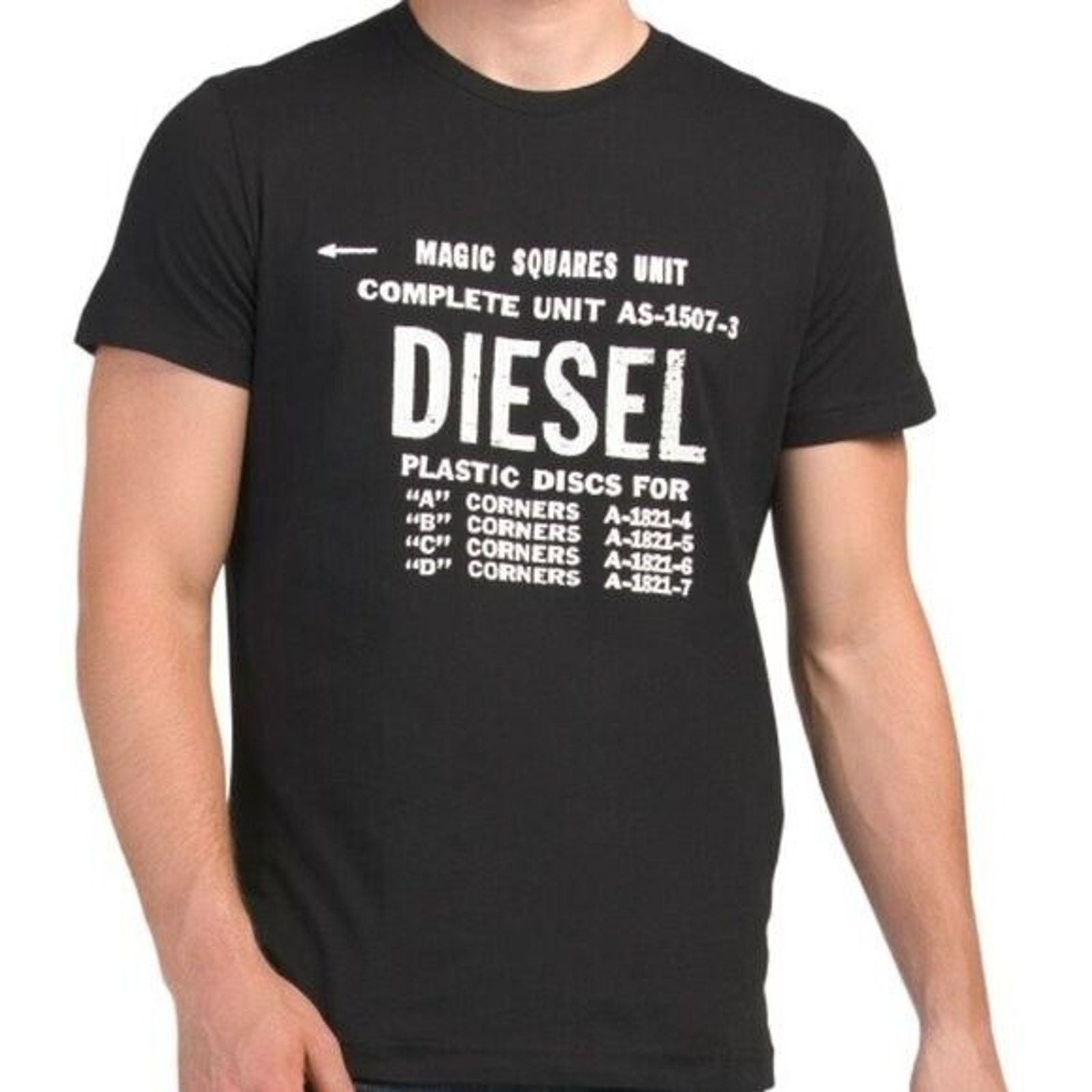 Men S Diesel T Diego B6 Magic Squares Graphic Tshirt Black M Hoodie, Sweatshirt | FlexRushtees.com