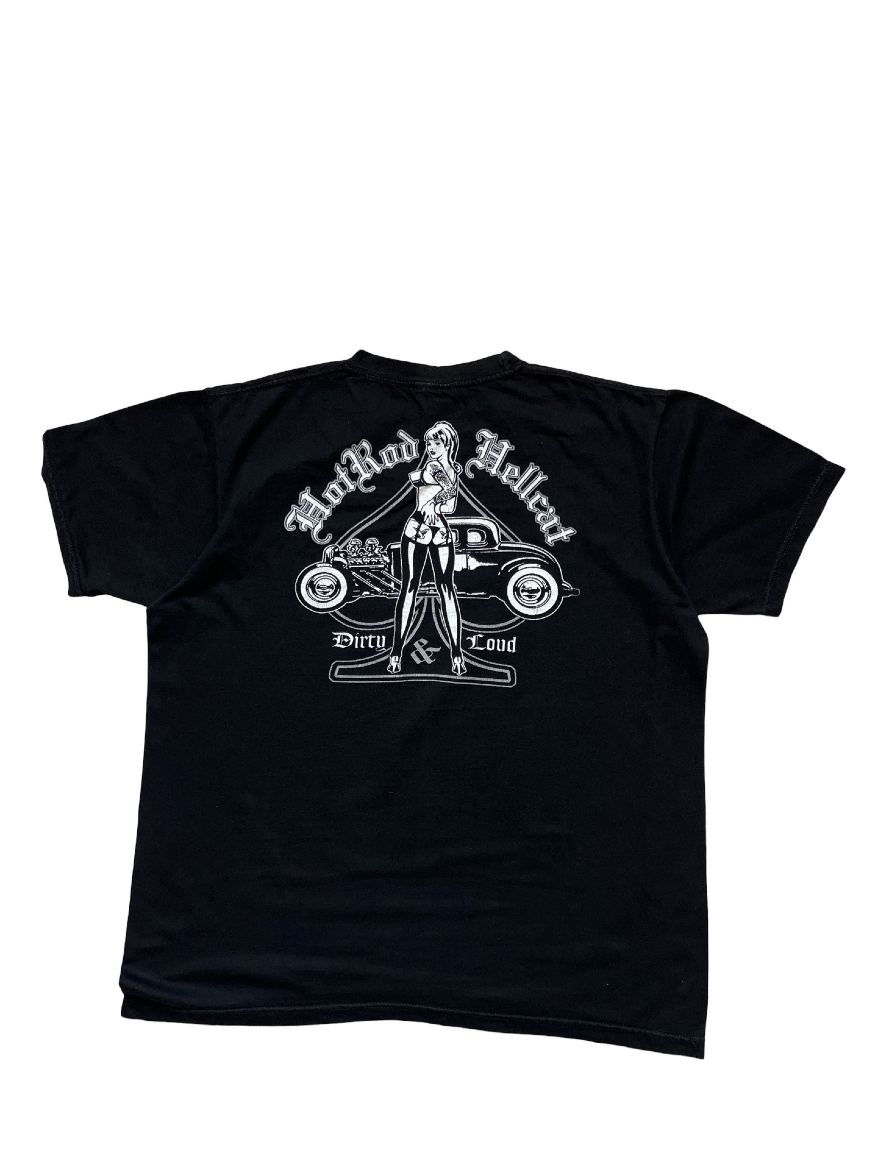 Vintage 00s Hot Hellcat Rod Racing Girl Printed Tee Hoodie, Sweatshirt | FlexRushtees.com