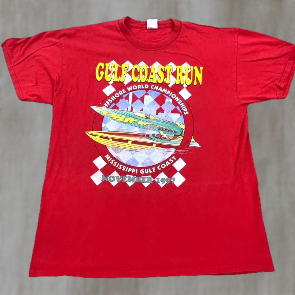 Delta Vintage Speed Boat Shirt Men Xl Red Usa 90s Tee Gulf Coast Run Racing Staff Hoodie, Sweatshirt | FlexRushtees.com
