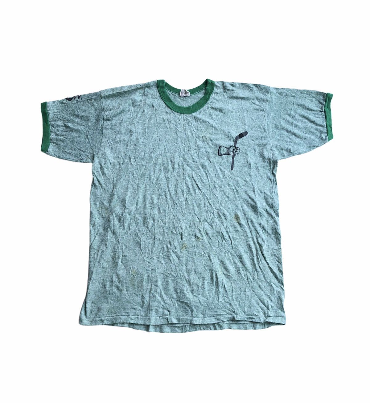 Vintage Ringer Tee 70s Russell Athletics 12 Rayon