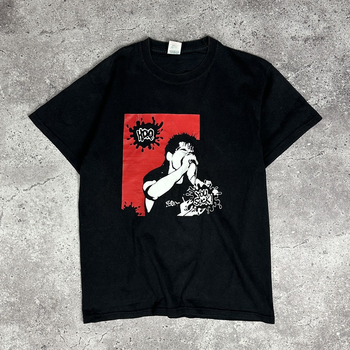 Vintage 90s H D Q You Suck Punk Rock Band Tee Y2k Rare Grail Hoodie, Sweatshirt | FlexRushtees.com