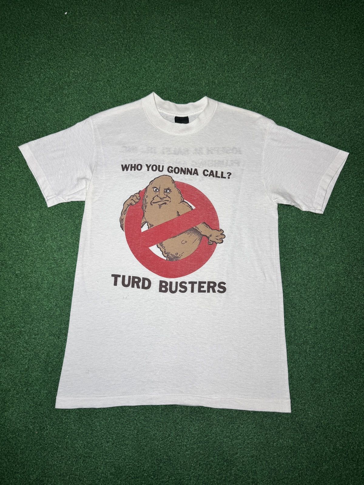Vintage 80s Turd Busters Ghostbusters Spoof Large T Shirt
