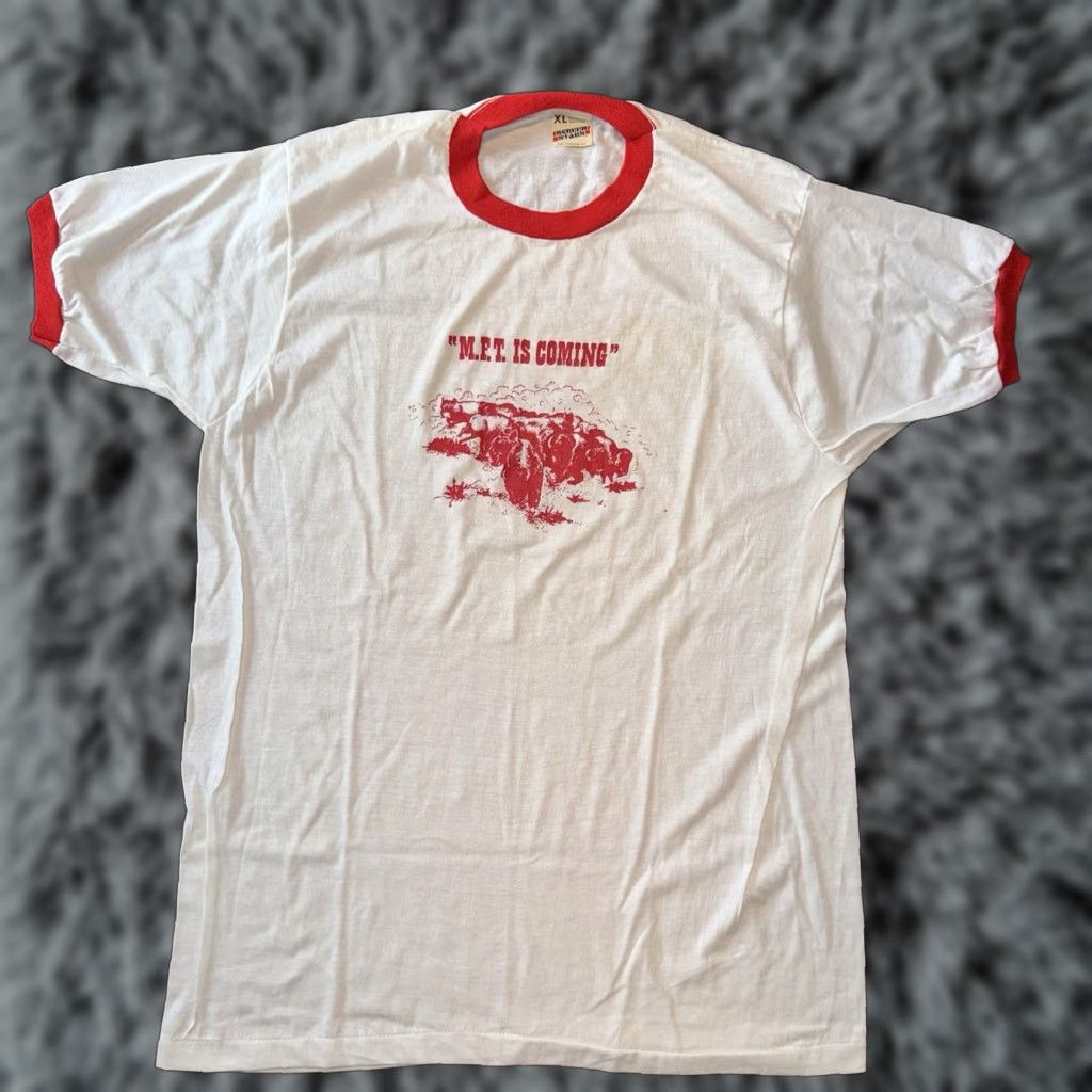 Vintage Screen Stars T Shirt Ringer Xl Buffalo Usaf M F T Is Coming 1980s Graphic Tee Men Wh