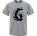Other Y2k Streetwear Astronaut Moon Gym Fitness Exercise T Shirt