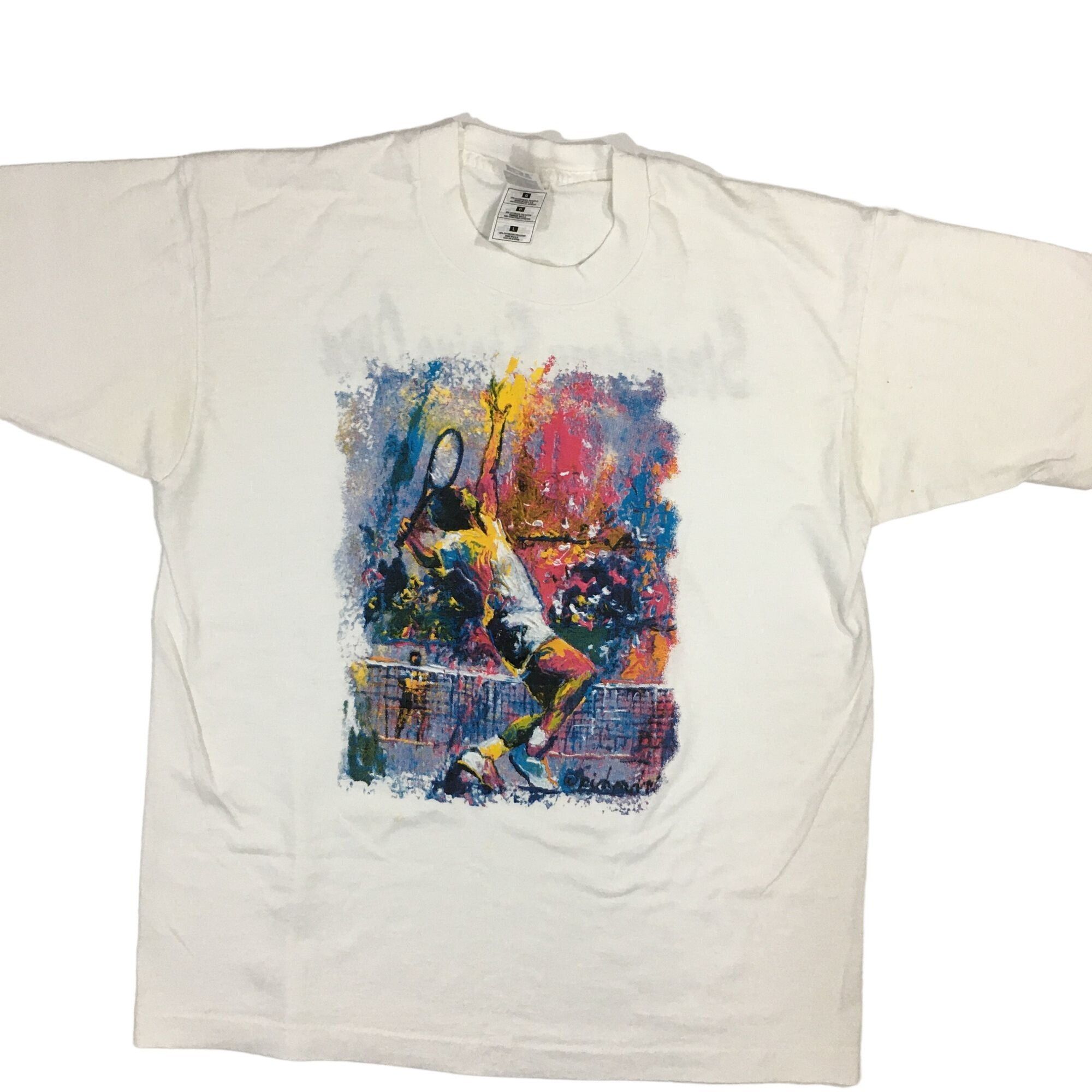 Fruit Of The Loom Vtg Neon Tennis Bliss 1996 Strawberry Spring Open Tee Hoodie, Sweatshirt | FlexRushtees.com