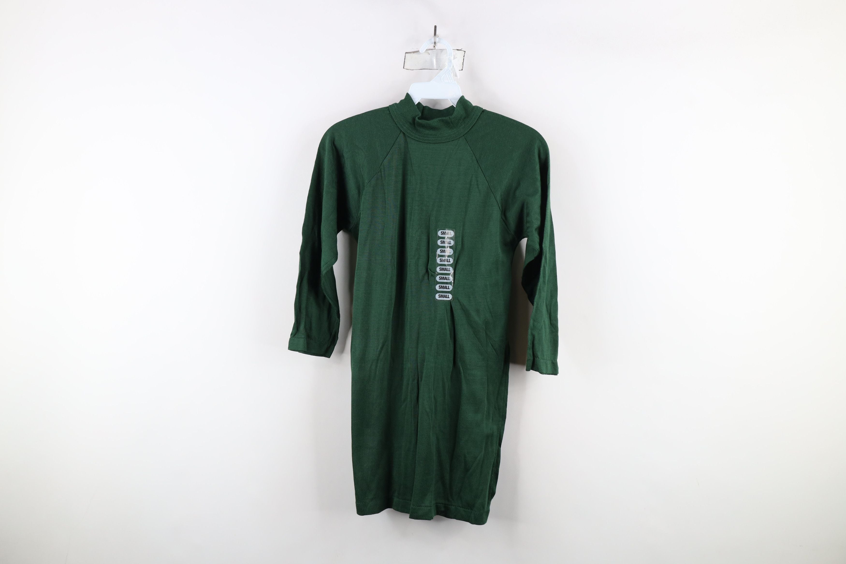 Nos Vintage 50s 60s Football Jersey T Shirt Dark Green Usa