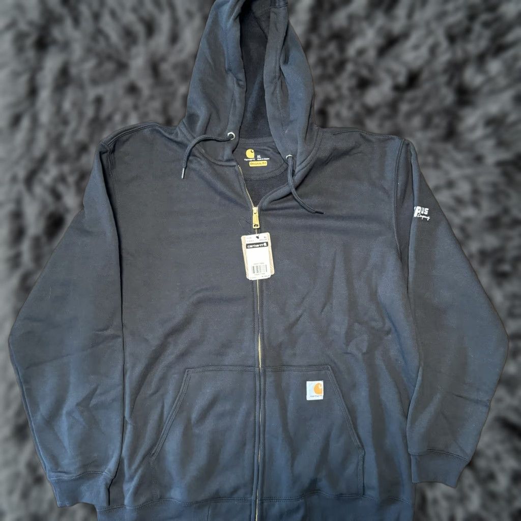 Carhartt Men S K122 Midweight Hooded Zip Up Hoodie Sweatshirt New R I Campus Xl Carbon Heat