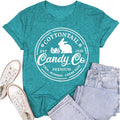 Easter Shirts for Women Spring Bunny Christian Tshirts Cottontail Candy Co. Ribbit Tee Tops