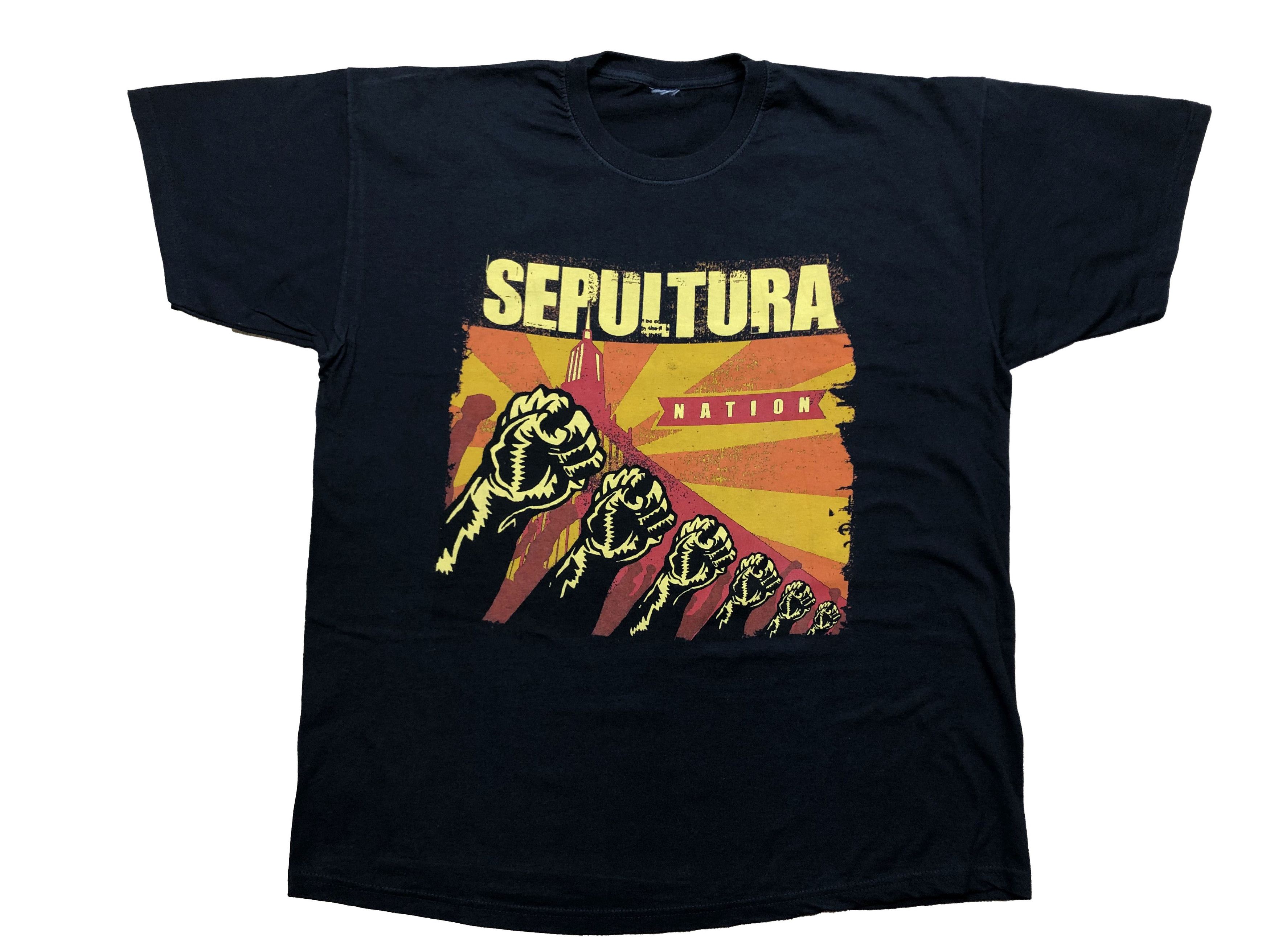 Vintage Sepultura Nation Rock Tee Shirt Band Y2k Hype Drill Hoodie, Sweatshirt | FlexRushtees.com