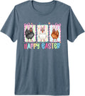 Preppy Happy Easter Chicken Coquette Bow Tees