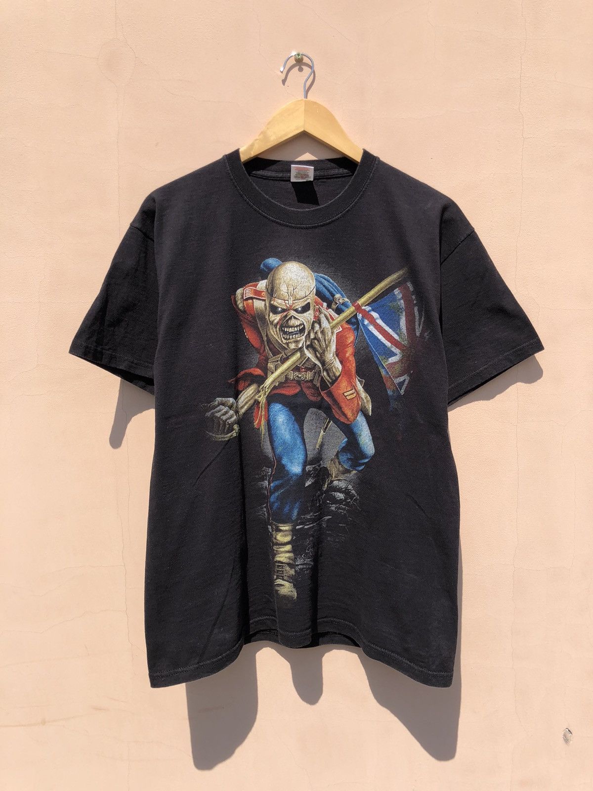 Vintage 2011 Iron Maiden Trooper Black Tee Judas Priest Hoodie, Sweatshirt | FlexRushtees.com