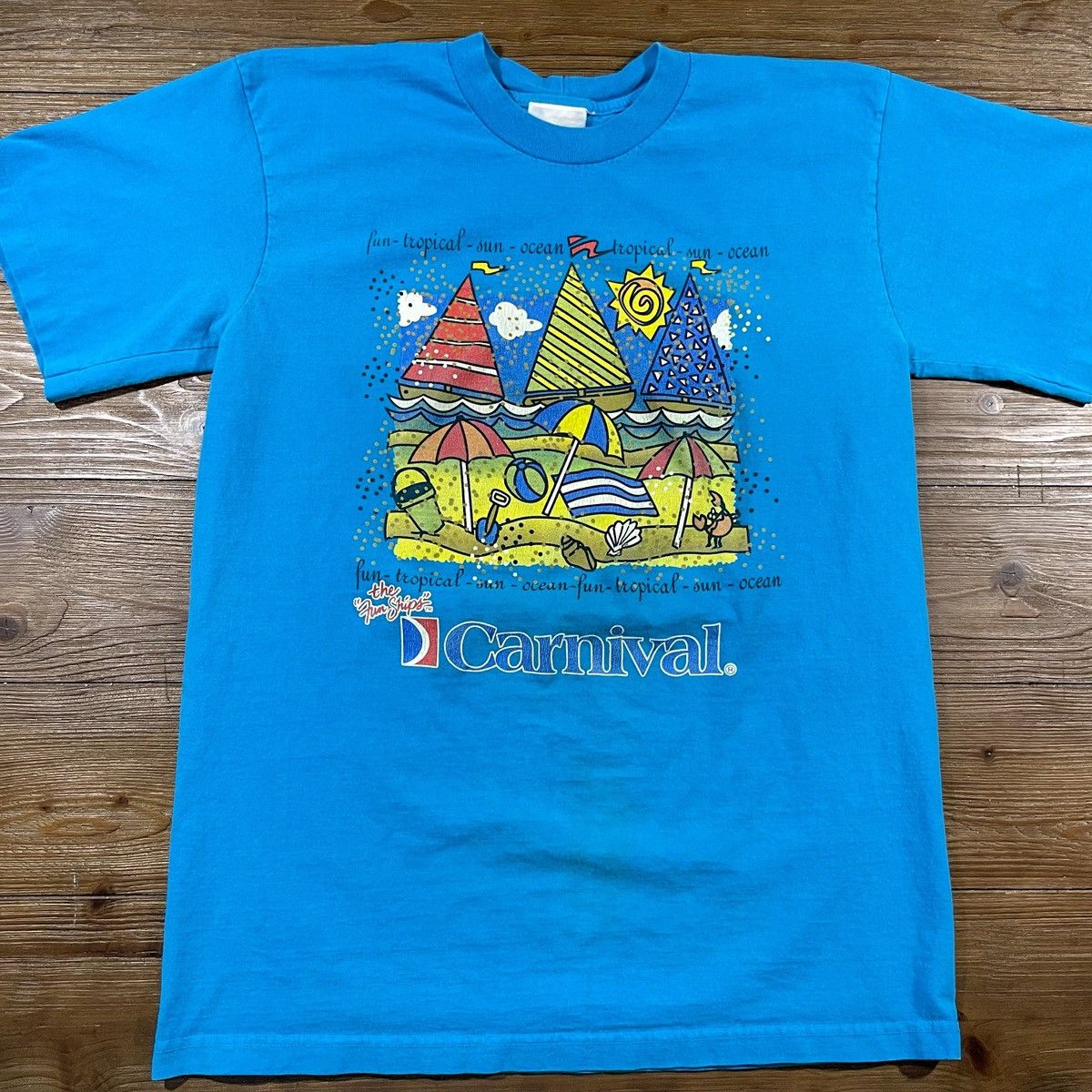 Vintage 90 S Carnival Cruise Beach T Shirt