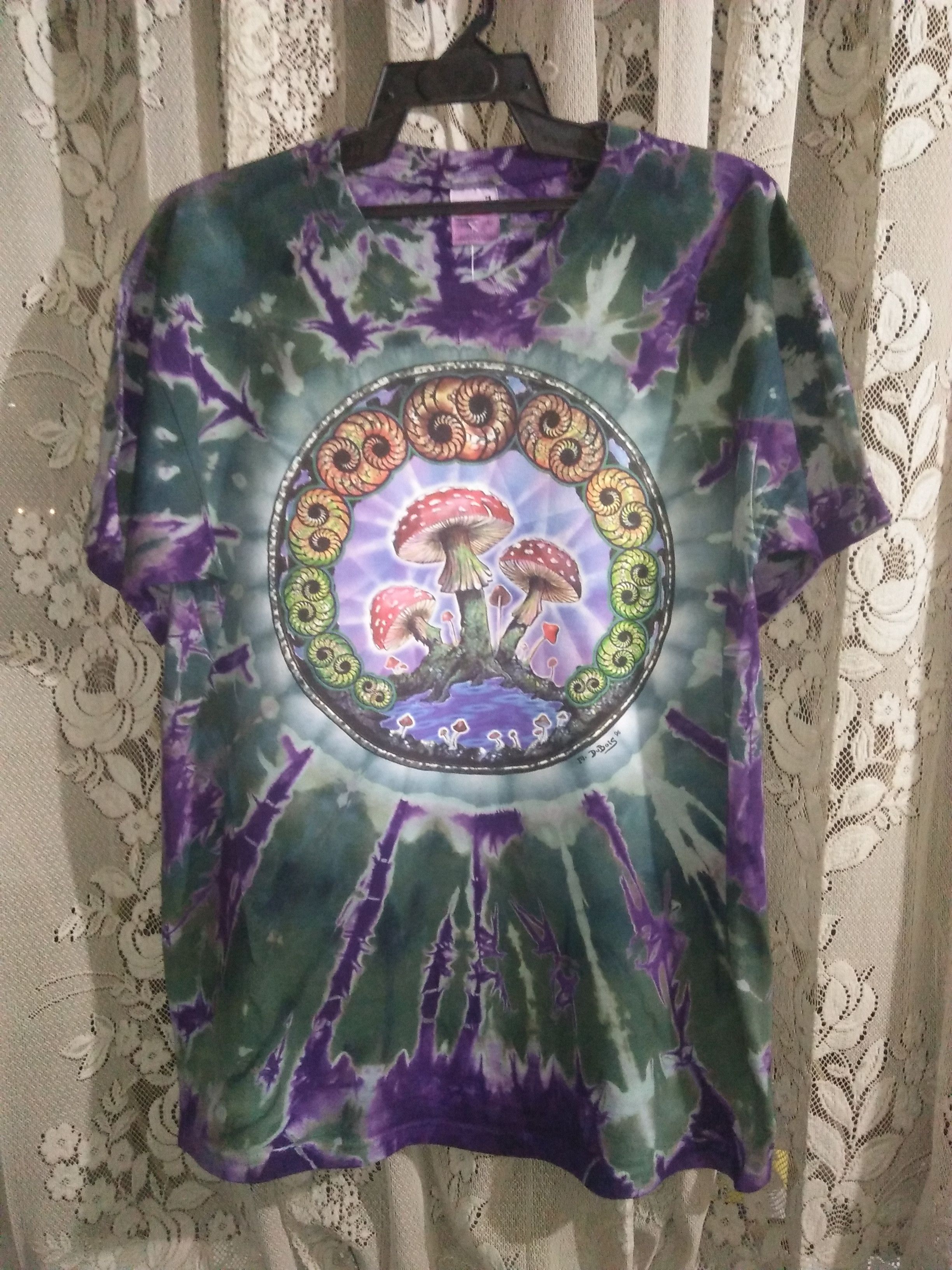 Grateful Dead X Hypebeast Vintage Mike Dubois Tie Dye Art Mushroom Acidwash Tshirt