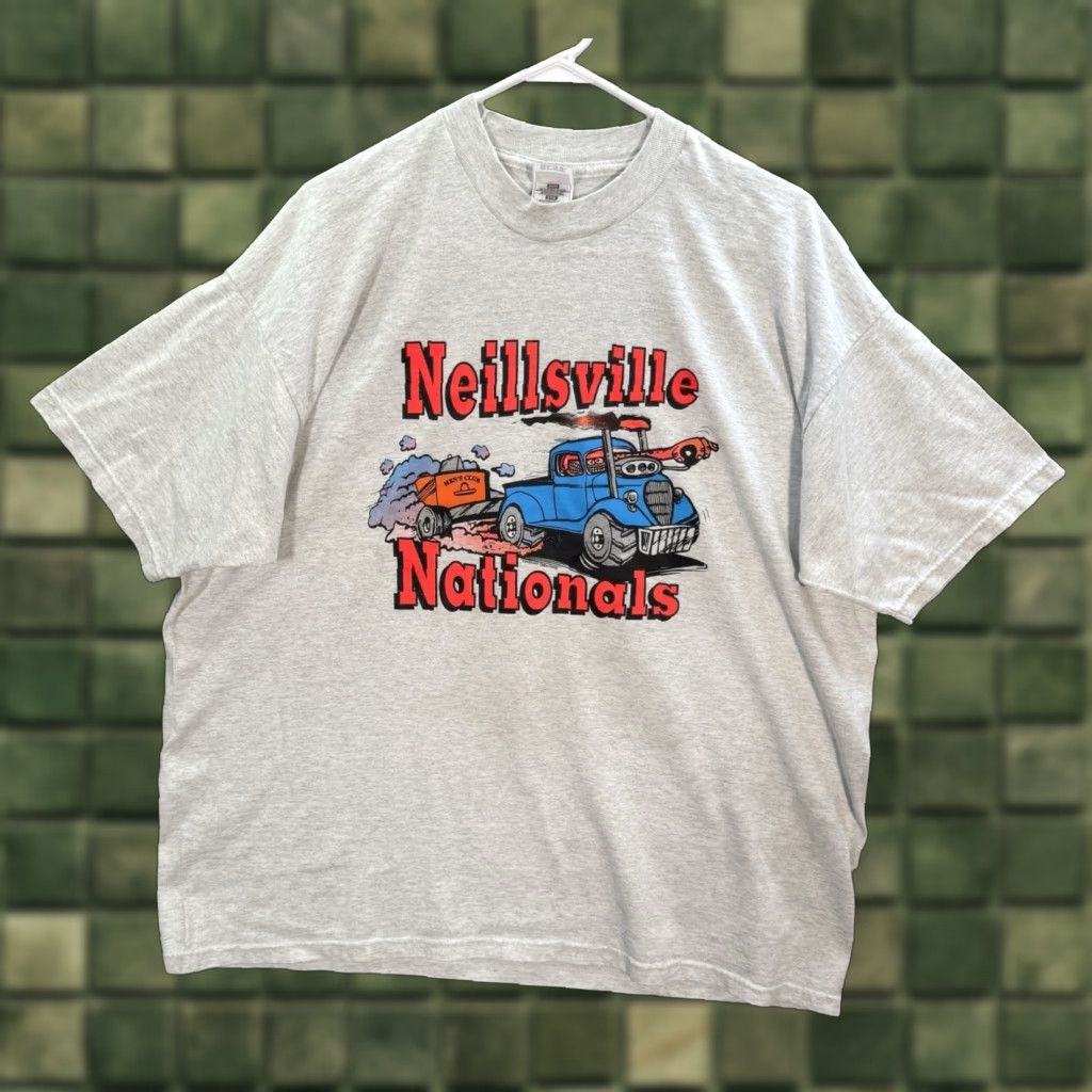 Fruit Of The Loom Vintage Fruit Of The Loom Shirt Adult 2xl Gray Truck Tractor Pull Mens T Shirt Gra