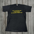 Vintage 70s You Can Tell The Men From The Boys Graphic Tee Shirt Mens Small Black Cotton 197
