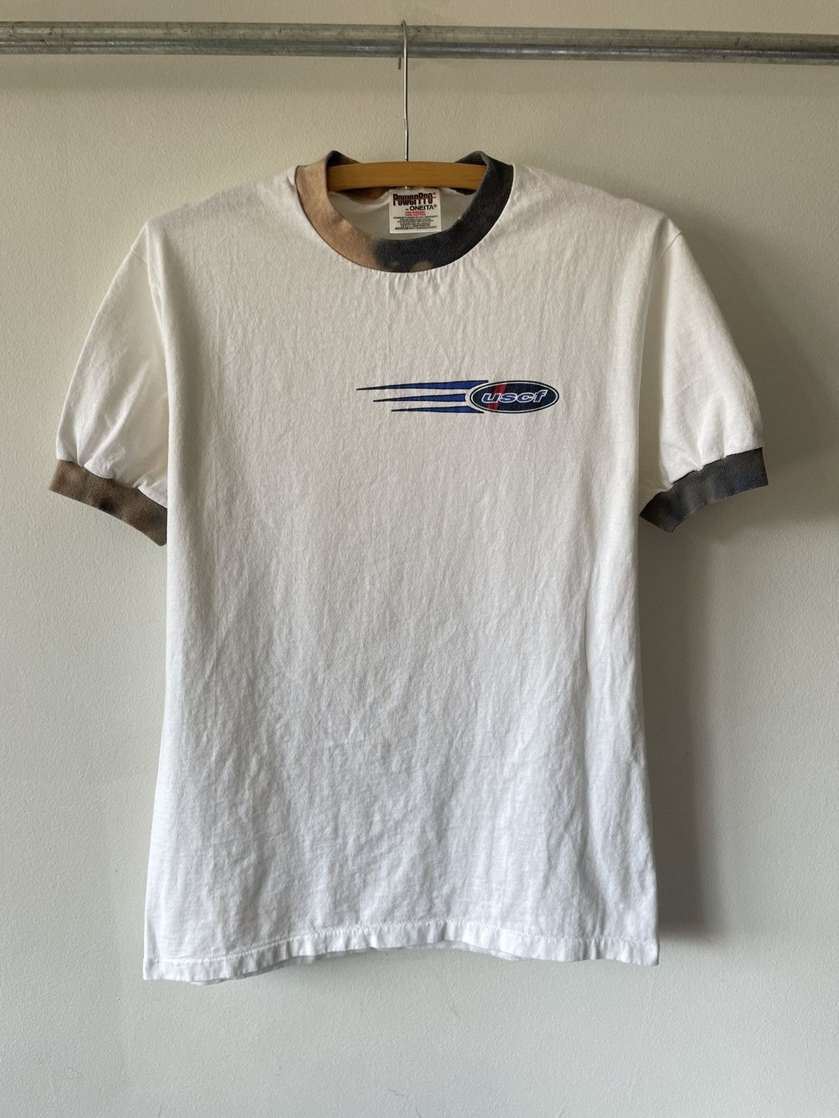 Vintage 90s Uscf Cycling Ringer Bleached Tee Hoodie, Sweatshirt | FlexRushtees.com