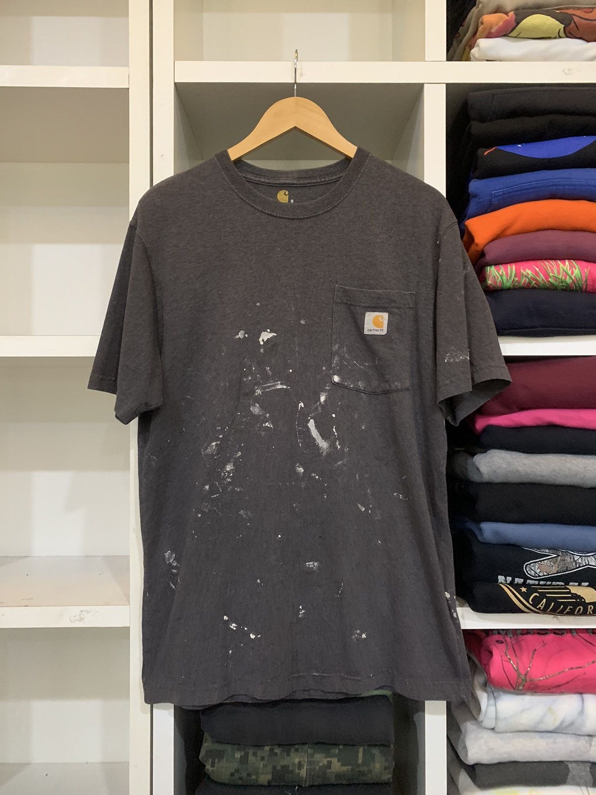 Vintage Carhartt Painting Custom Design Tee Hoodie, Sweatshirt | FlexRushtees.com