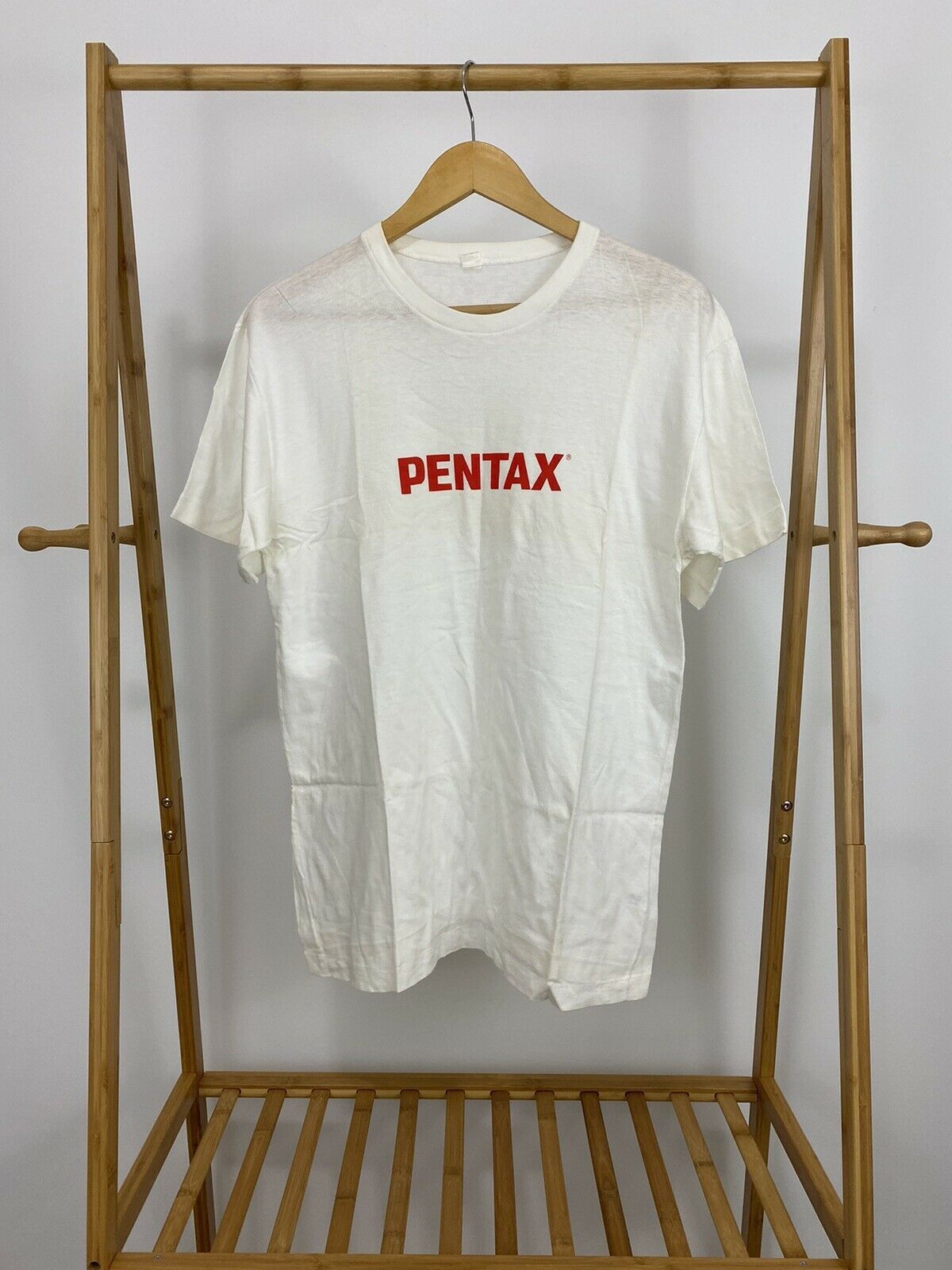 Vintage Vtg 80s Pentax Camera Dslr Promo Paper Thin T Shirt L Hoodie, Sweatshirt | FlexRushtees.com