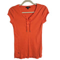 Ralph Lauren Lauren Ralph Lauren Womens Lace Up Baby Tee Ribbed Halloween Hoodie, Sweatshirt | AU16VibeMintTees.com