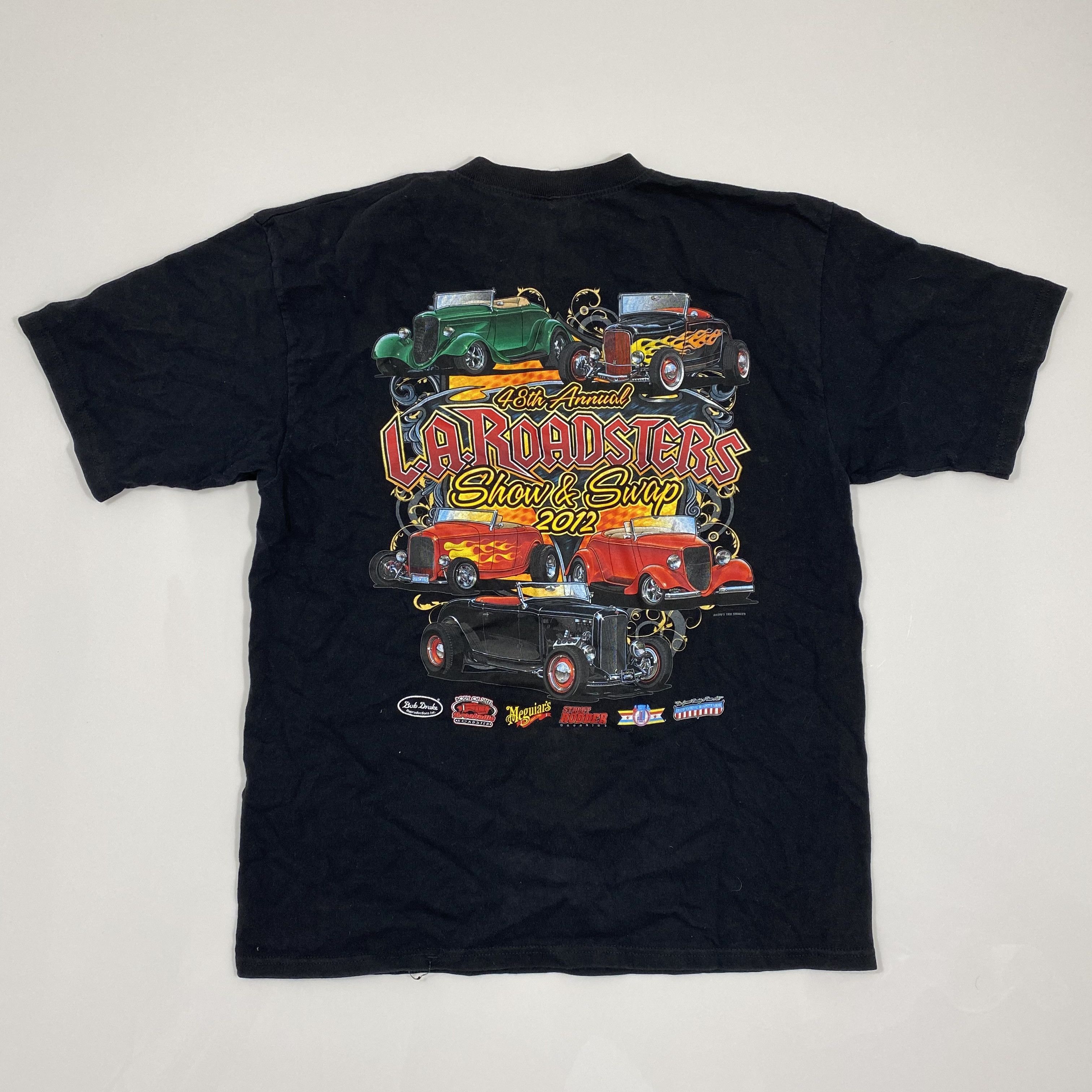 Vintage La Roadsters Car Show Anvil Henley T Shirt