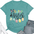 Women Happy Easter Shirts Funny Bunny T-Shirt Rabbit Graphic Tee Tops
