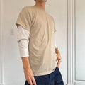 Perfect Vintage 90s Military Blank Tan Cream Basic Tee Shirt Hoodie, Sweatshirt | FlexRushtees.com