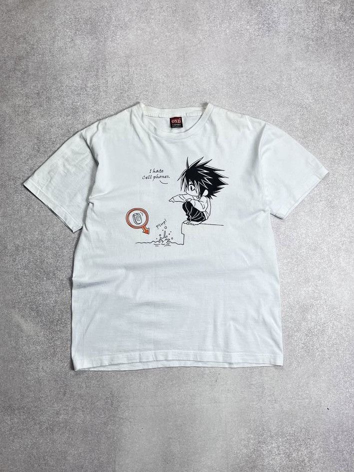 Vintage Death Note Anime L Boxy T Shirt Y2k Xl