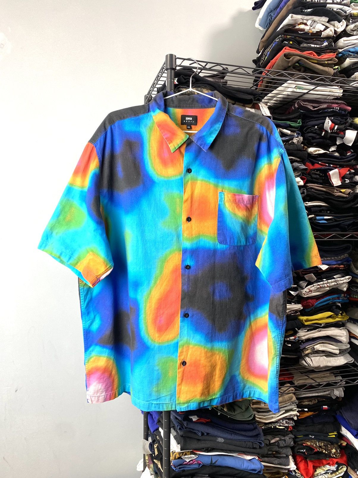 Japanese Brand X Vintage Rare Vintage Edwin Colourful Shirt Lsd Psychedelic