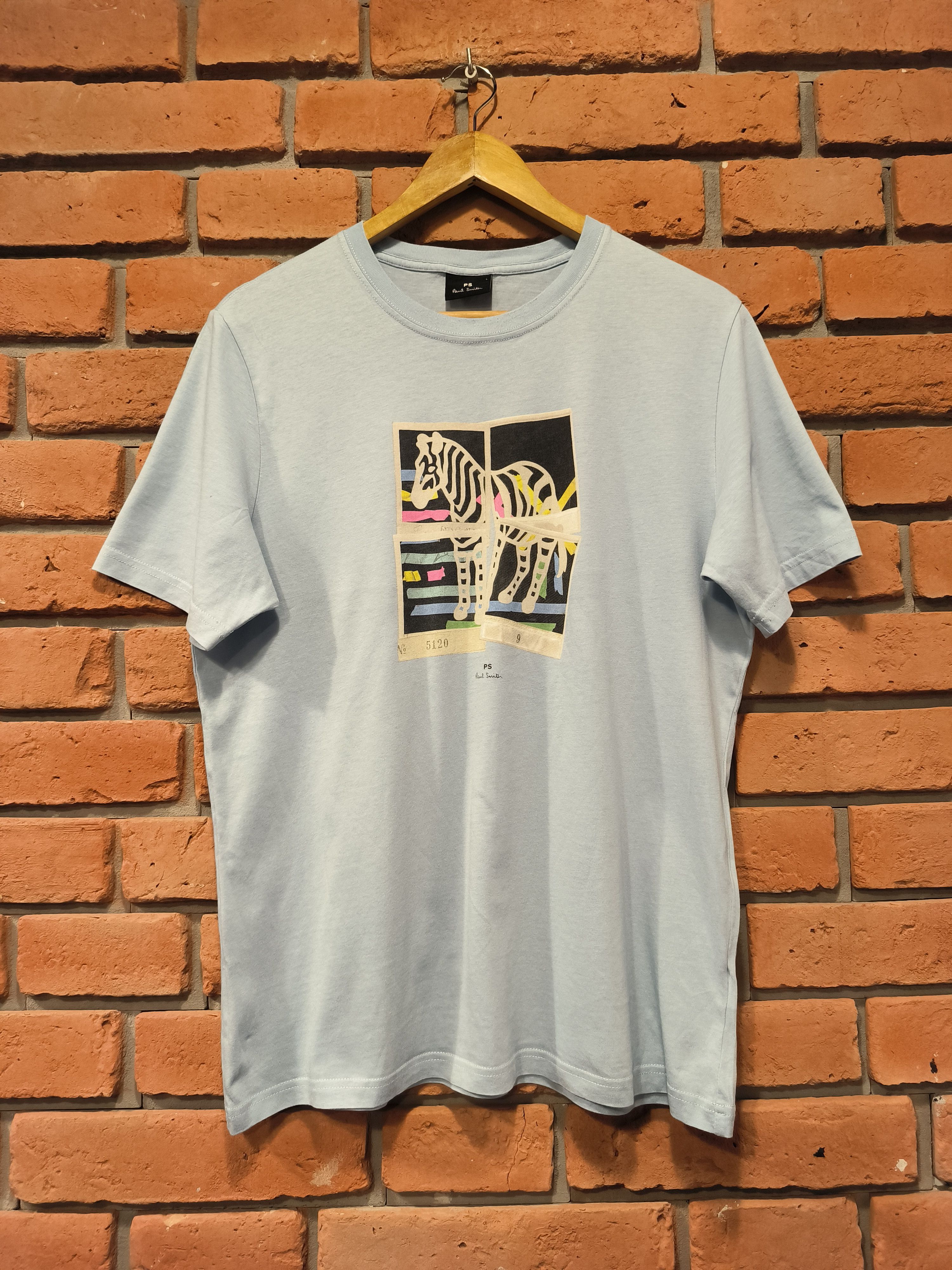 Smith Paul Smith Zebra Baby Blue T Shirt Tee Logo Print Hoodie, Sweatshirt | AU16VibeMintTees.com