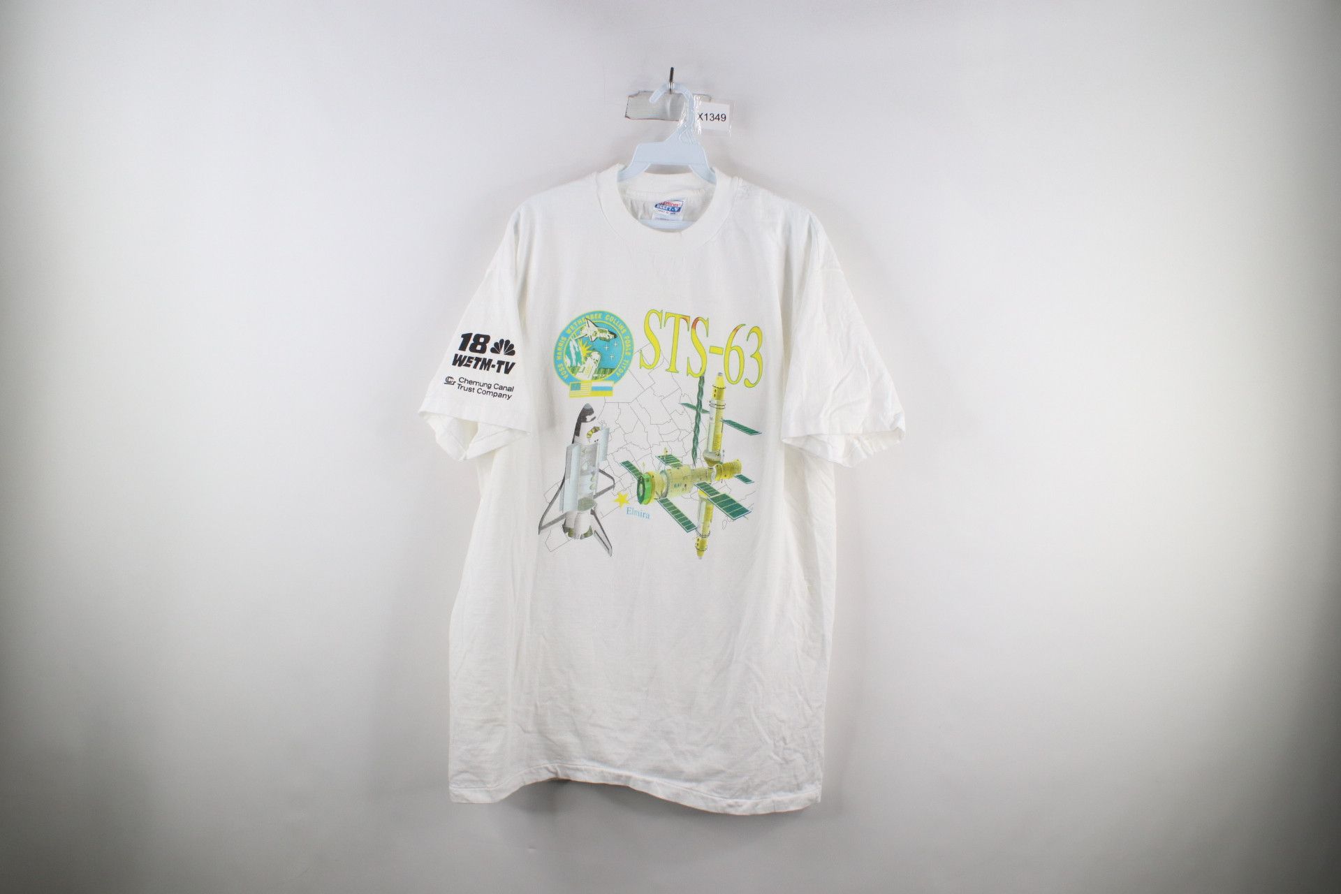 Vintage 90s Mission Nasa Russia Short Sleeve T Shirt Usa