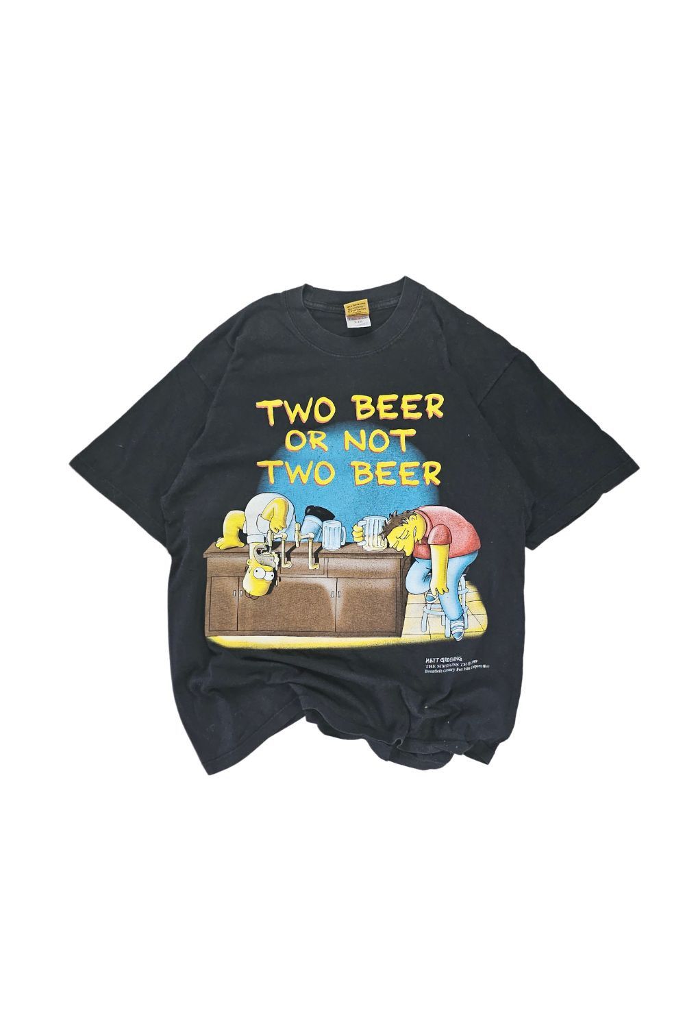 Hanes X Vintage 1999 The Simpsons Two Beer Or Not Two Beer Tee Jerzees Hoodie, Sweatshirt | FlexRushtees.com