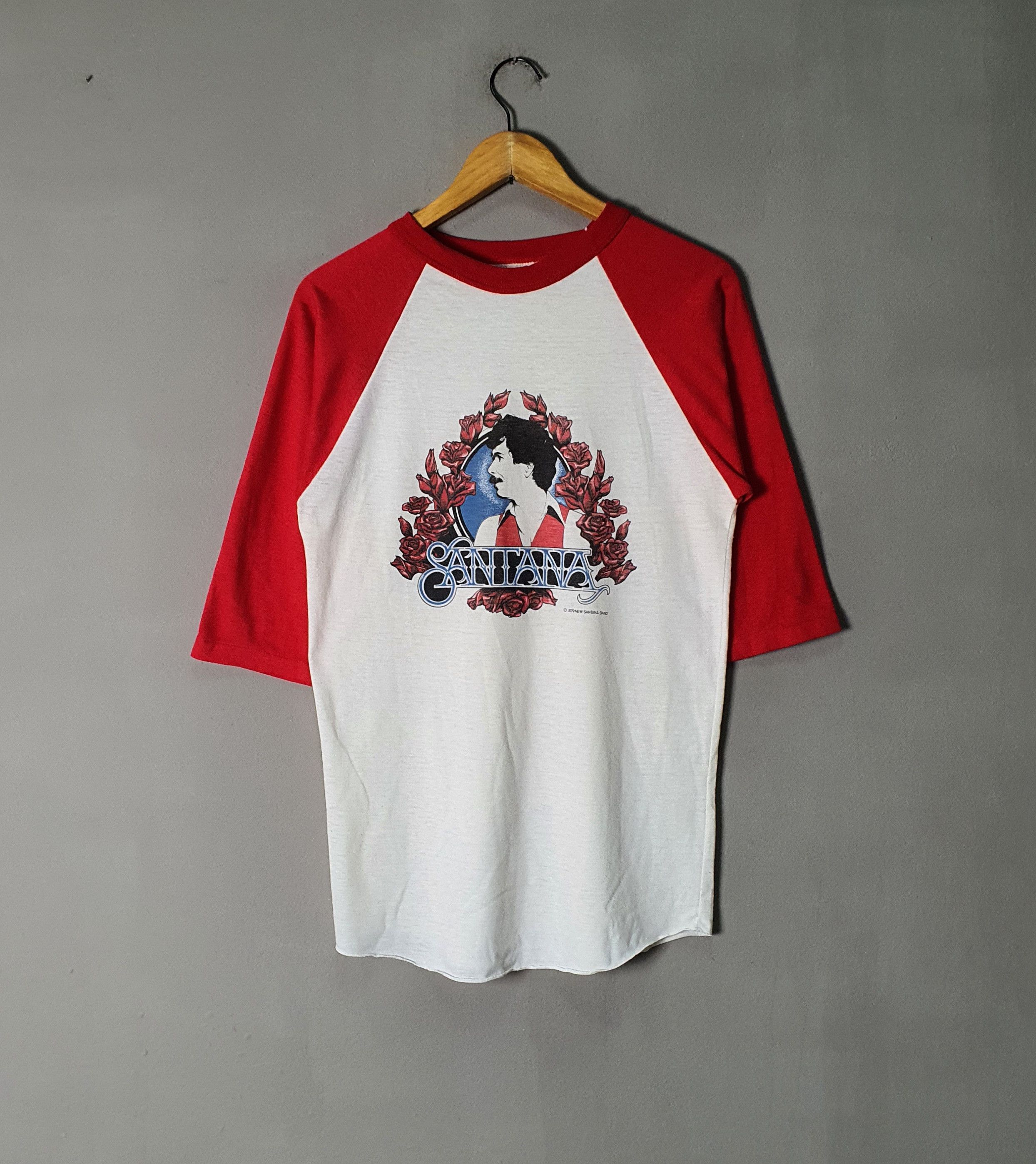 Vintage 1979 Santana Raglan Baseball 70s T Shirt Size S M