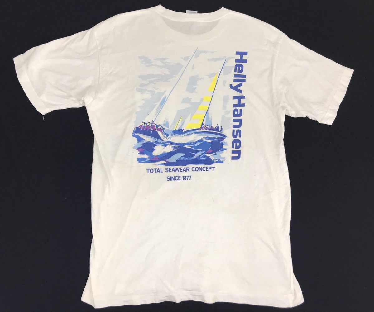 Hansen Vintage Helly Hansen Yatch Screen Outdoor Hiking Tee Hoodie, Sweatshirt | FlexRushtees.com
